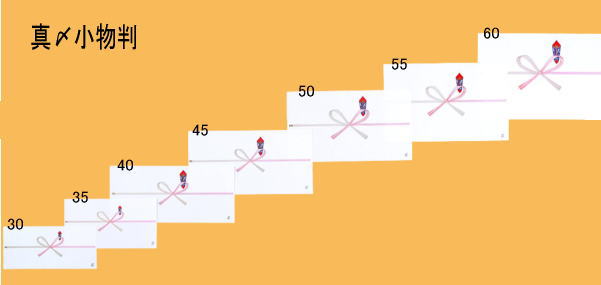 祝のし紙　真締花結のし紙　小物判　35/40/45/50/55　100枚　幅195～260mm真締花結びのし紙（蝶結びのし紙）は、一般の慶事の贈呈、贈答に。