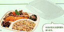 【送料無料/業務用】BB弁当N24-20Aラミ本体透明蓋セット【使い捨て弁当容器】【電子レンジ対応】 600個セットテイクアウトの使い切りバガス製エコ容器。おし...