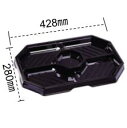 【送料無料】オードブル皿/オードブル 容器/ オードブルセット 【オードブル43−28黒】透明蓋付きセット 160枚入り使い捨て大皿のオードブル容器で惣菜や食材...