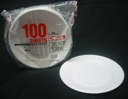 【楽天市場】【日本製】【業務用】紙皿20cm T-8S 100枚入りペーパープレート 紙製 使い捨て 白皿 フレッシュパルプ100% 食品衛生