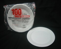 【楽天市場】【日本製】【業務用】紙皿23cm T-9S 100枚入りペーパープレート 紙製 使い捨て 白皿 フレッシュパルプ100% 食品衛生