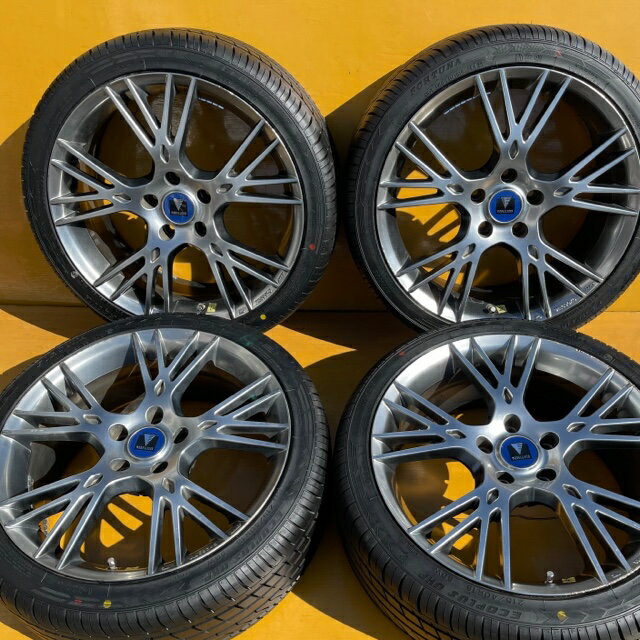 【中古】トヨタ純正オプションモデリスタアルミホイール7.5J18+45、114.3/5穴＋2021年未使用タイヤ付き215/40R18ホイル傷有の為格安です。