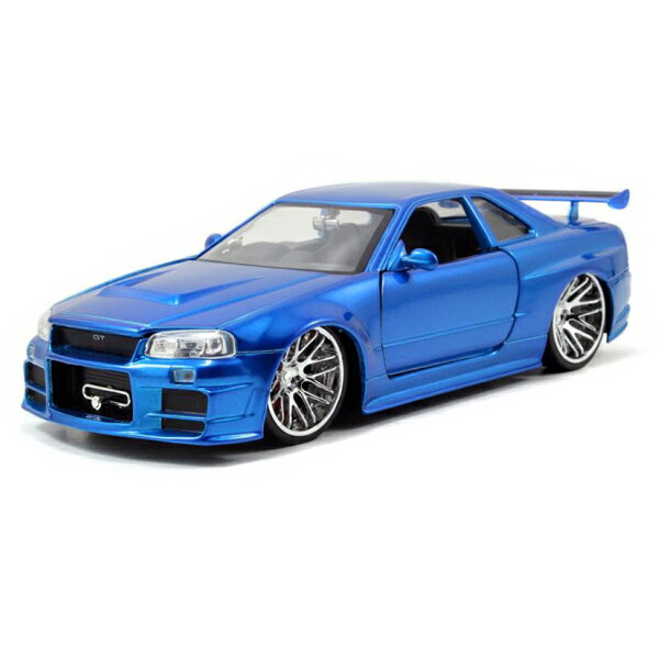 JADA TOYS社のミニカーワイルドスピードシリーズ入荷！ 1:24 ニッサン スカイラインGTR R34 ジャダトイズ ダイキャストミニカー 1/24スケール【ブライアン仕様】【ブルーメタリック】