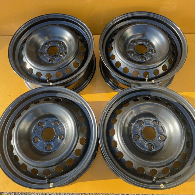 【中古】送料無料トヨタ純正スチールホイールノア、ヴォクシー、90系新車外し6J16+40、114．3／5穴4本SETクオリス、RAV4、カムリ、ノア、ラッシュ、VOXY対応