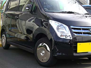 個数限定、特別割引価格！ベンプラ製スぺー二ィークローム14インチホイールキャップ、ロコ、カリフォルニア、サーフスタイルVENPLA SPANY4枚1台分出っ張り少な目アクア、タンク、パッソ、フリード、ノート、マーチ、軽、鉄ホイール対応