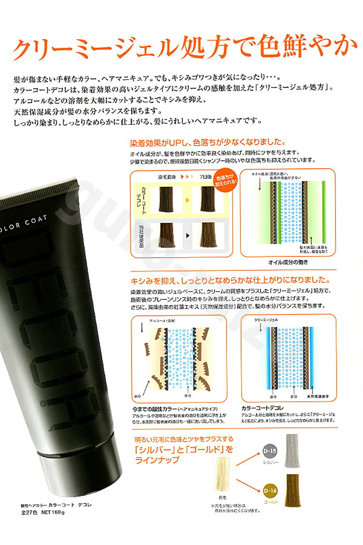ヘアマニキュア イリヤ カラーコートデコレD-6 ロイヤルブルー 160g サロン専売品 ...
