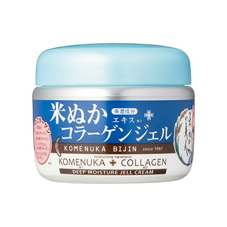米ぬか美人 コラーゲンジェル 100g■　商品説明洗顔後はこれひとつでOK！うるおい続く保湿ジェルクリーム 洗顔後はこれ1つでしっとり・ぷるぷる！ 化粧水・美容液・乳液・クリームの4つの機能がひとつになりました。 4種のコラーゲン・ヒアルロン酸を配合したうるおいたっぷりのジェルクリームが、肌にしっとりなじんで角層を満たします。肌の乾燥やキメの乱れを防ぎ、しっとりとしたうるおい肌に導きます。 無香料／アレルギーテスト済／鉱物油系界面活性剤不使用■　注意事項※乳幼児の手の届かないところに保管してください。 効果・効能については、個人差がございます。 【ご注意】パッケージやデザインがリニューアルされたり、 内容量等が新しく変更になる場合がございますので予めご了承のうえご注文くださいませ。 ■　広告文責株式会社グローライズ [美肌化粧品][基礎化粧品][JAN: 4904070054689]