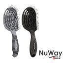 NuWay DoubleC Pro ニューウェイ ダブルCプロ ヘアブラシ くし ブラック グレー 通気性 ブロー プロ用 ディタングルブラシ プロ用美容室専門...