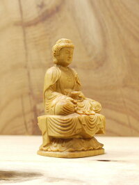 木彫り仏像〜薬師如来〜一刀彫/素材:柘植