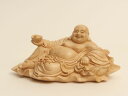 【子宝】【金運招福】布袋様 木彫り 福の神 縁起物一刀彫 / 素材:柘植|詳細画像