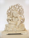 【総高30cm】不動明王 木彫り 仏像 一刀彫 / 材質:楠(置物,縁起物,お守り,不動明王像)~