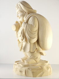 〜木彫り大黒様〜一刀彫/素材:桧