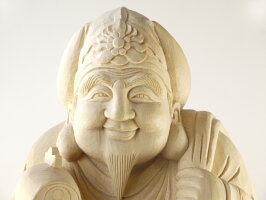 〜木彫り大黒様〜一刀彫/素材:桧