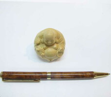 写真撮り直し〜木彫り布袋様〜一刀彫/素材:柘植(置物)