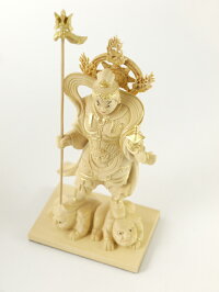 〜木彫り仏像毘沙門天〜一刀彫/素材:柘植