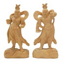 仁王像(金剛力士) 木彫り 仏像 一刀彫 / 素材:香榧(置物)