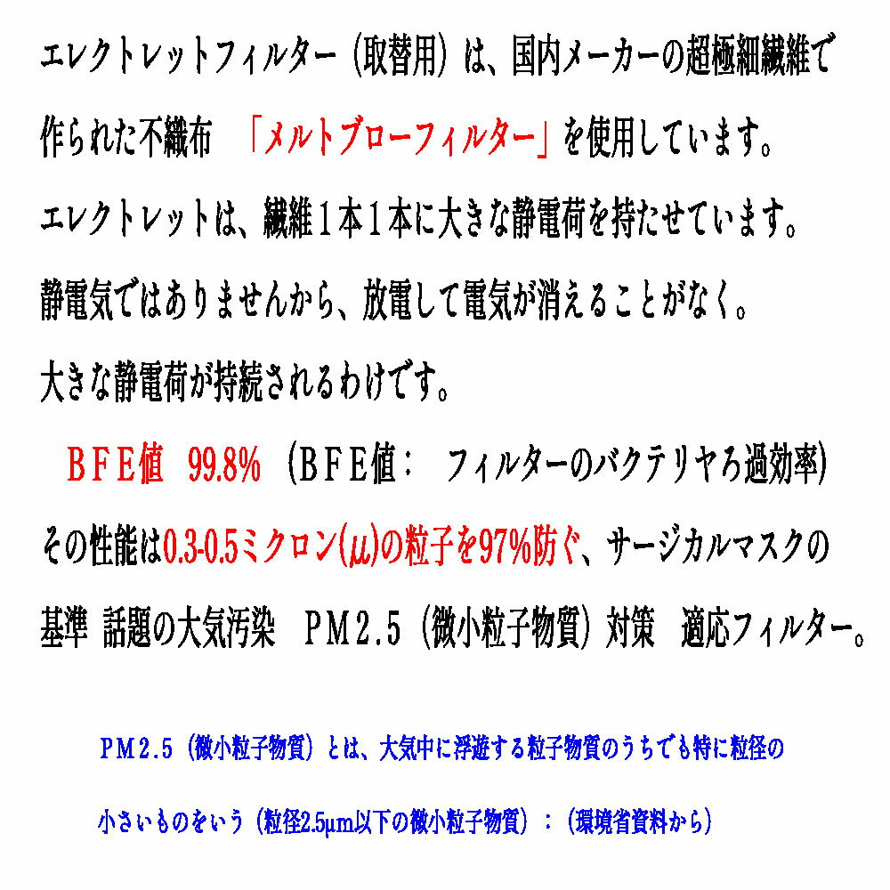 ツーヨンの保湿・大きめマスク用抗ウイルス対策・花粉対策フィルター6枚入り2パック