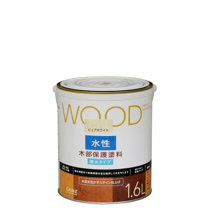 カインズ WOOD 水性塗料 木部保護用 ピュアホワイト 1.6L