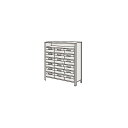 サカエ 物品棚LEK型樹脂ボックス W875×D300×H1200mm グレー LEK8118-18T 1台【2506DFD_5】