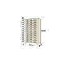 サカエ 物品棚KW型 875×300×1800mm アイボリー KW111233 1台【2506DFD_5】