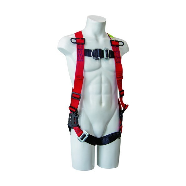 サンコー EASY Harness NEO フロントD環付 (墜落制止用器具) M ブラック/レッド FDNN-10B-M 1本