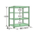 扶桑金属工業 中量ラック 1200×600×1200mm グリーン MG1212L04T 1点