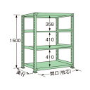 扶桑金属工業 中量ラック 1200×750×1500mm グリーン MG1512J04T 1点