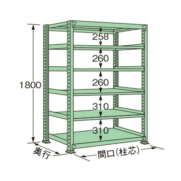 特徴 ●グリーン色の単体タイプ。 ●荷重500kg、天板を含むラックの棚段数は6段です。 ●ボルトレスで、組み立ては実に簡単 ●豊富なオプションパーツを採用することで、様々な荷姿に対応できます。 ●全ての取付け部分にはボルトレス方式を採用。 棚板の着脱はもとより、分解・組み立てが短時間で簡単に行えます。 ●保管物の形状や数量に合わせて、各棚板を50mmピッチで自由に調整できます。 【注意・使用条件】 ●積載質量制限あり【画像注意事項】 ●寸法図は『MM1809M06T』の画像を使用しています。 【商品仕様】 荷重:500kg 棚段数:6 原産国:日本 仕様 サイズ 1500×600×1800mm カラー グリーン 重量 材質 入数 1点 MM1815L06T