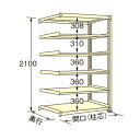 扶桑金属工業 中量ラック 900×450×2100mm アイボリー WG2109M06R 1点