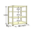 扶桑金属工業 中量ラック 1200×450×1200mm アイボリー WG1212M04T 1点(4)