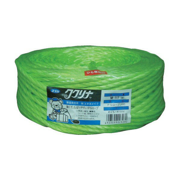 ユタカ 荷造り紐PSロープ6φ×100M緑 195 x 195 x 70 mm GN M-117