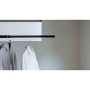 森田アルミ工業 simple laundry bar SEN(セン) 1285~2300mm ブラック SUB23-BK 1本