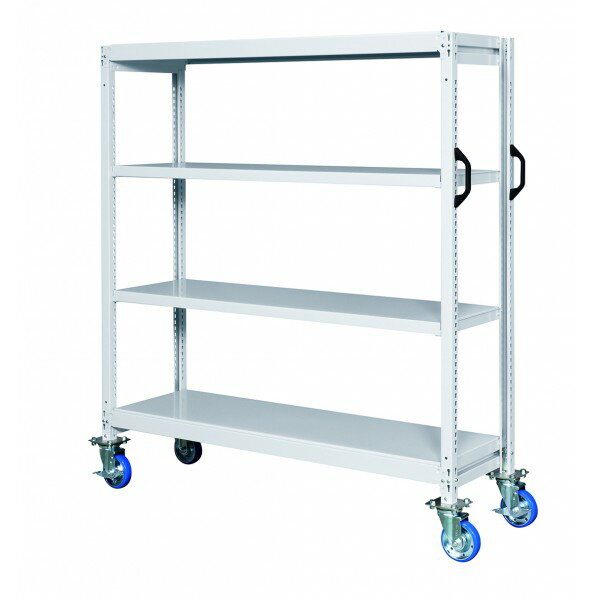 ※法人専用品※サカエ 中軽量キャスターラック 900×450×1380mm ホワイトグレー GSR-8124WUJ 1台【2506DFD_5】