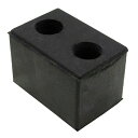 和気産業 当りブロック 角 20mm×30mm 黒 NO.7 1個【2506DFD_3】