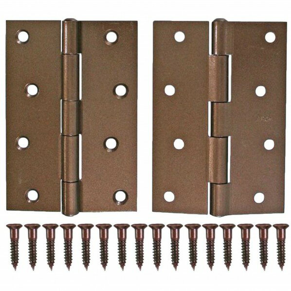 和気産業 厚口カラー丁番 規格:102mm ブロンズ VE-024 1セット【2506DFD_3】