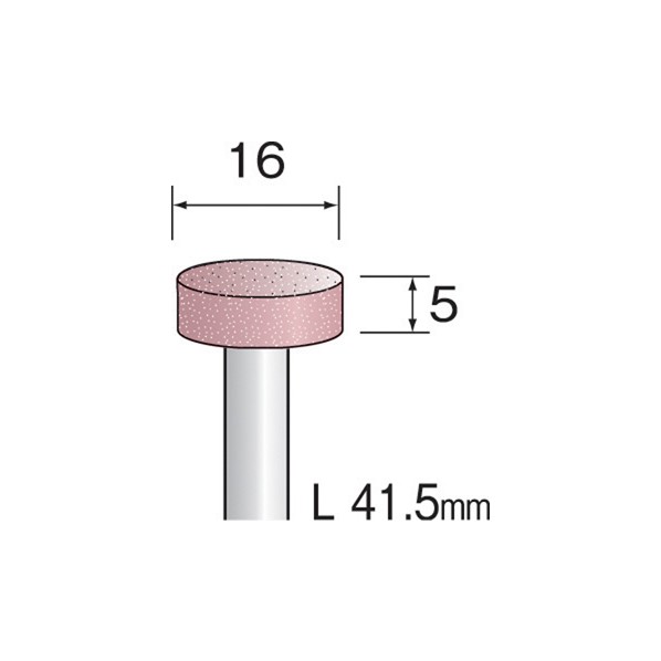 ミニモ ミニモ　PAピンク砥石＃120　φ16　（10本入） CA6312 研削研磨用品 10本