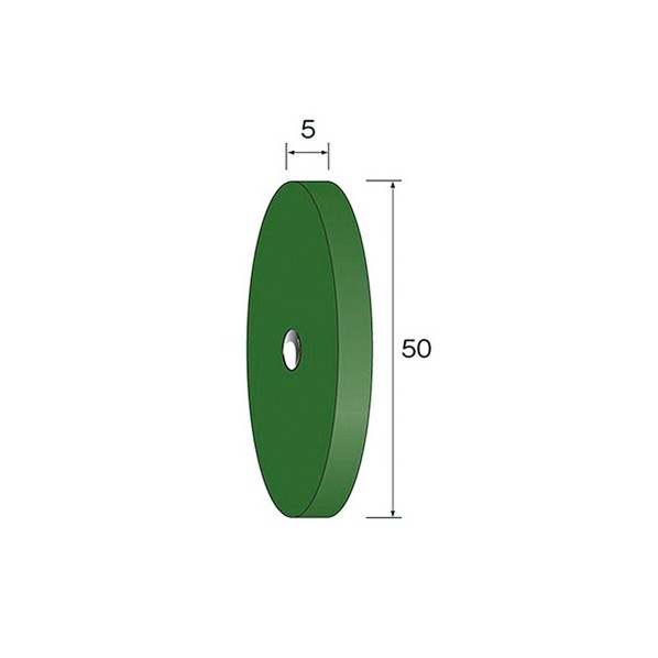 ミニモ ミニモ　グリーンフェルトホイール　スタンダード　φ50×5　(5個入) NA6019 研削研磨用品 5個