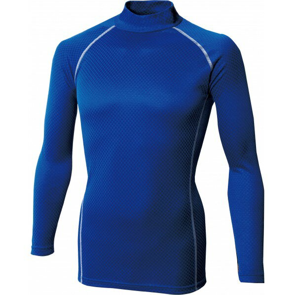 おたふく手袋 BTチェックハイネックシャツ S フ゛ルー JW-172 1枚