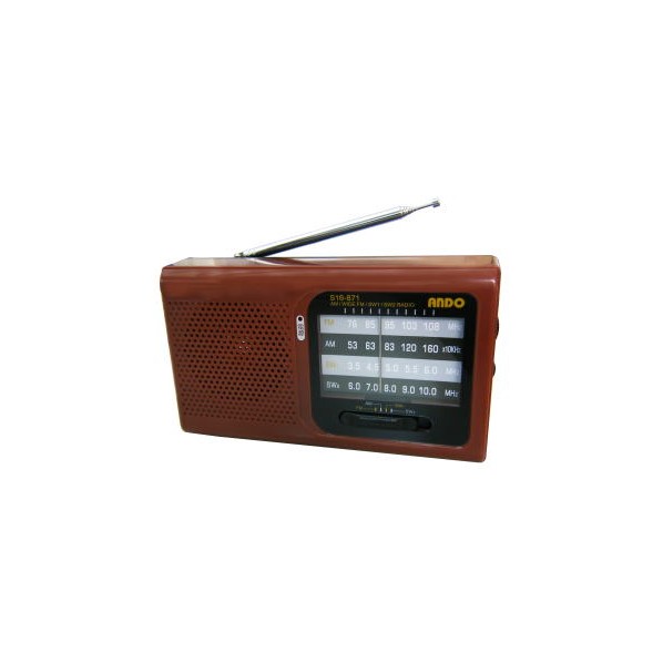 アンドーインターナショナル 短波も聞けるホームラジオ 175×103×49mm S16-671 1台