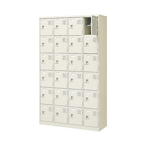 三島精器 シューズボックス 4列6段 24人用 1722mm セミホワイト BST4-6HN 1台