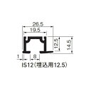 ACE(杉田エース) ピクチャーレイル ギャラリーIS12(埋込用12.5) 2000WH 2000L ホワイト 1個