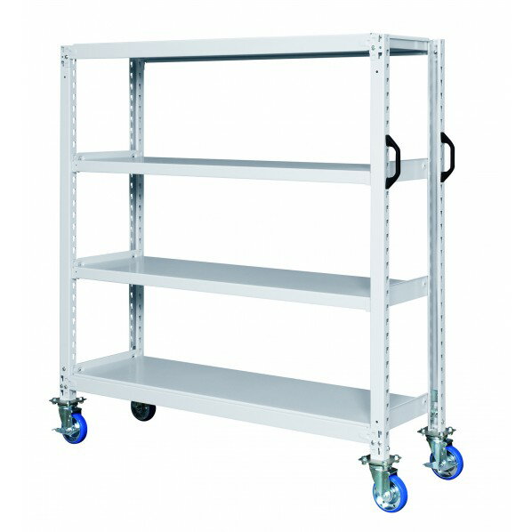 ※法人専用品※サカエ 中量キャスターラック 1500×750×1380mm ホワイトグレー GKR-8554WGJ 1台