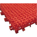ミヅシマ工業 ジョイント人工芝生本体 赤 300×300mm R 440-003 1枚(4)