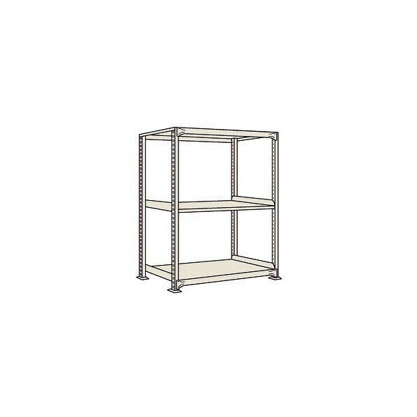 ※法人専用品※サカエ 中量棚CW型 W1500×D600×H1500mm アイボリー CW-9543 1台【2506DFD_5】