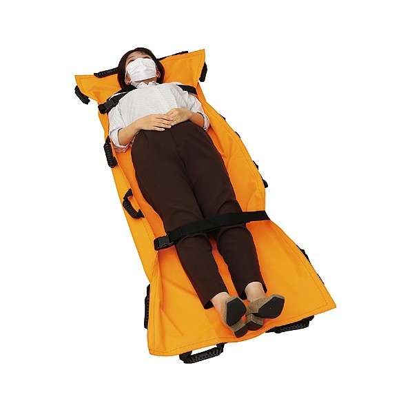 ※法人専用品※アーテック 布製防災担架(オレンジ) 約1800mm×700mm 51986 1個