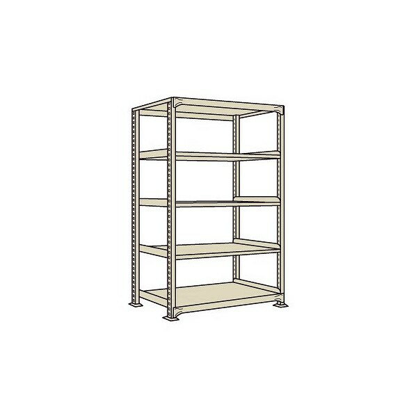 ※法人専用品※サカエ 中量棚CW型 W1500×D750×H2400mm アイボリー CW-3555 1台