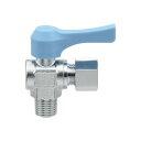 GAONA ミニボールバルブ 銅管用 R1/4×6.0ミリ 水・エアー・油用 アングル型 GA-JM141 1個
