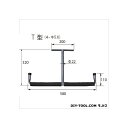 フジテック 多目的パイプハンガー T型 580x320x32mm グレー 45101 1個