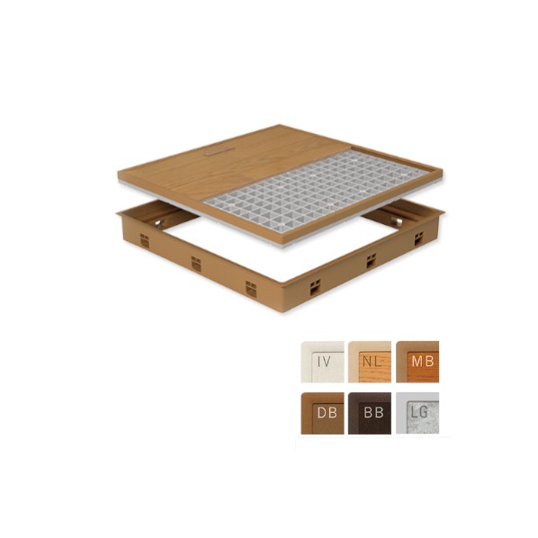 ※法人専用品※城東テクノ 高気密床下点検口 フローリング12mm対応 ライトグレー(LG) SPF-R6060F12-LG 1台