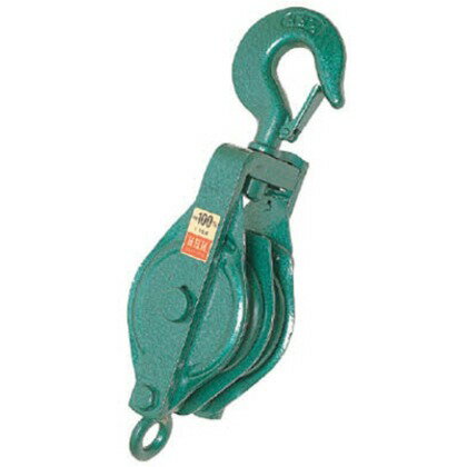 スリーエッチ 強力型滑車二車スナッチフック型150mm 150x2S 1個